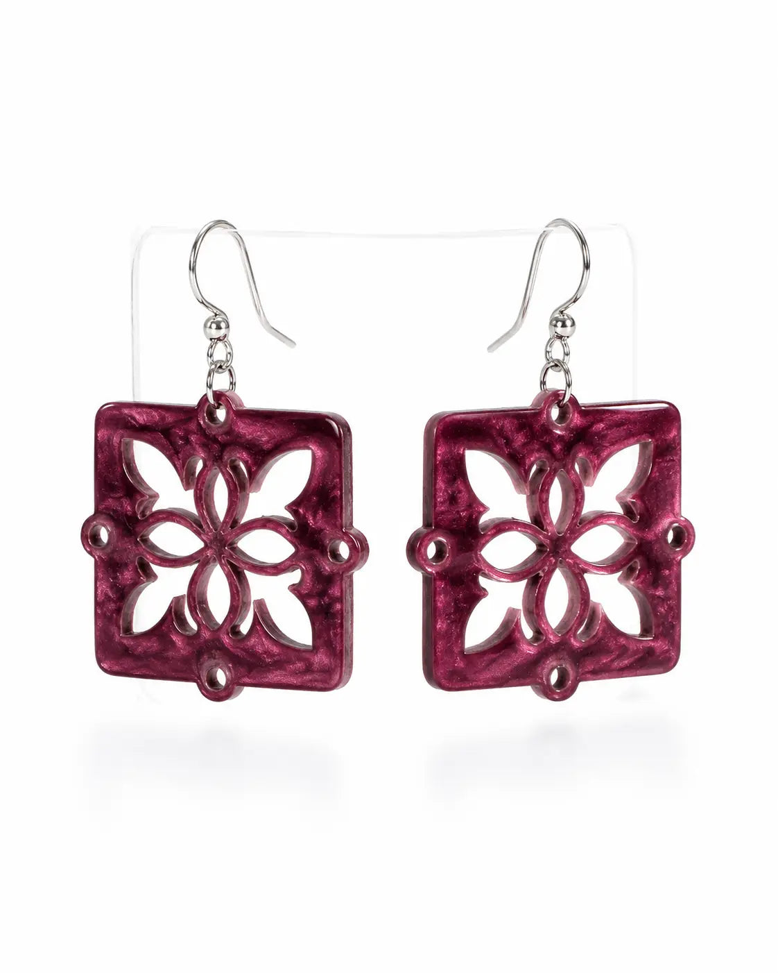 Paire de boucles d'oreilles en acrylique