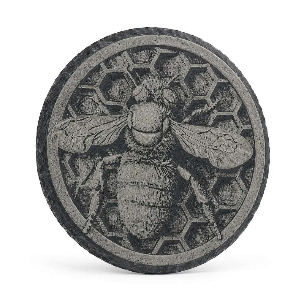 Grande ardoise circulaire gravée