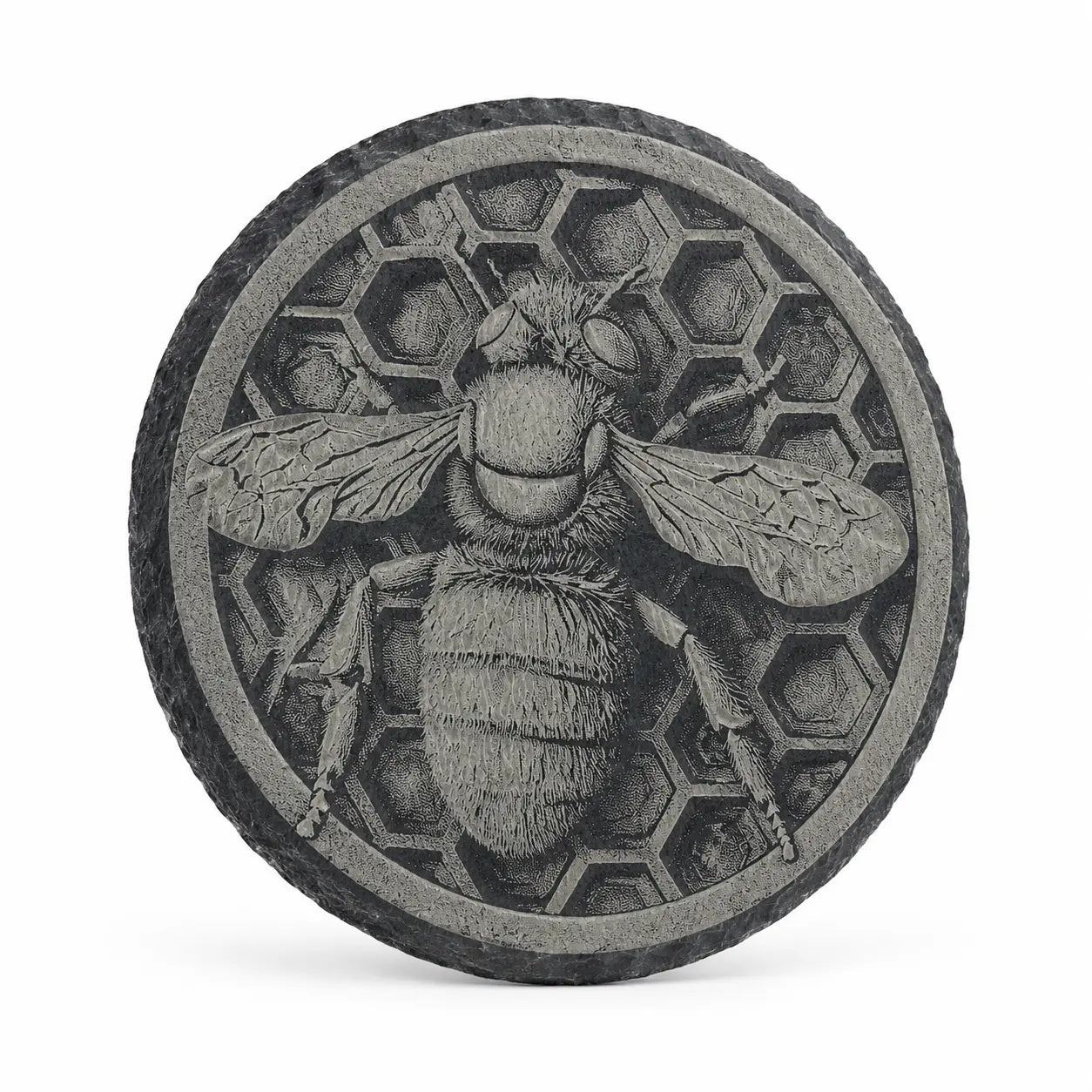Grande ardoise circulaire gravée